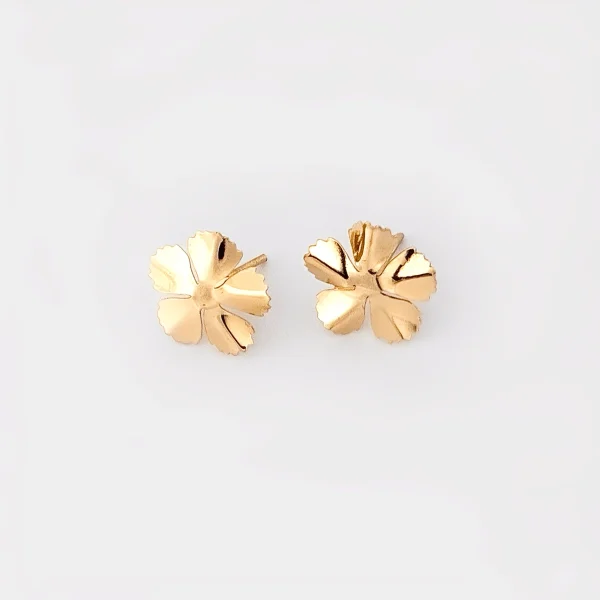 gooshvareh-7268844 گوشواره طلا 18 عیار زنانه طلاکده مدل گل مینیمال کد 3 - Image 1