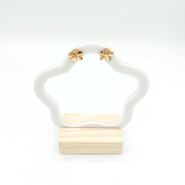 گوشواره طلا 18 عیار زنانه طلاکده مدل گل مینیمال کد 3 - Image 2