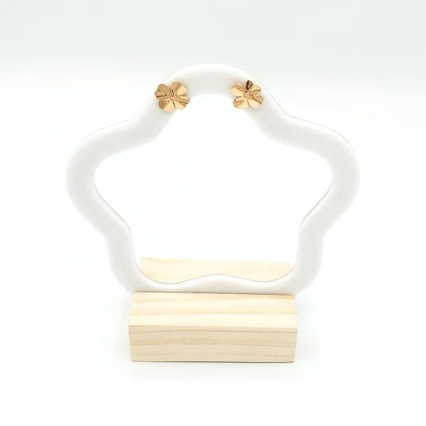 گوشواره طلا 18 عیار زنانه طلاکده مدل گل مینیمال کد 5 - Image 2