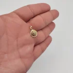 پلاک آویز طلا 18 عیار طلاکده مدل گوی طلایی - Image 2