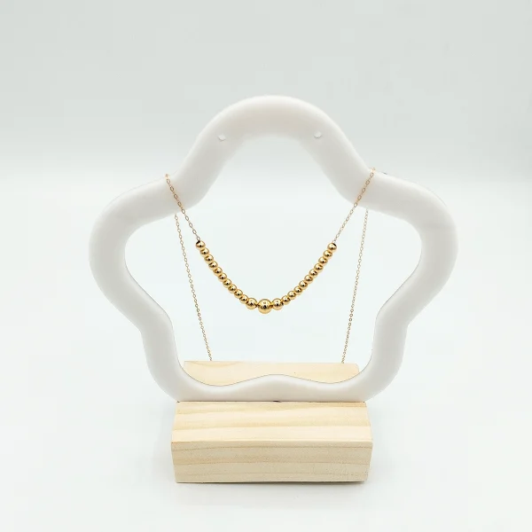 گردنبند طلا 18 عیار طلاکده مدل توپی کد1 - Image 2