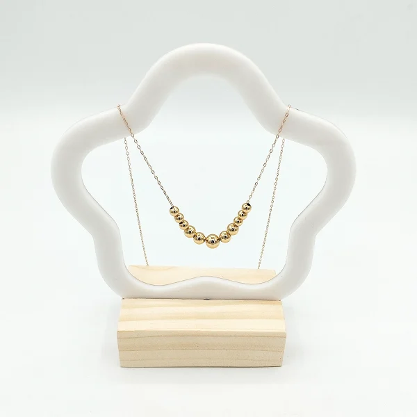 گردنبند طلا 18 عیار طلاکده مدل توپی کد2 - Image 2