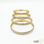 النگو طلا 18 عیار طلاکده مدل ونکلیف سفید طلایی کد 2 - Image 3