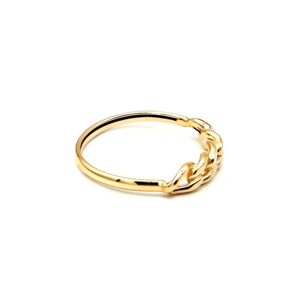 انگشتر طلا 18 عیار زنانه طلاکده مدل کارتیر ثابت - Image 2