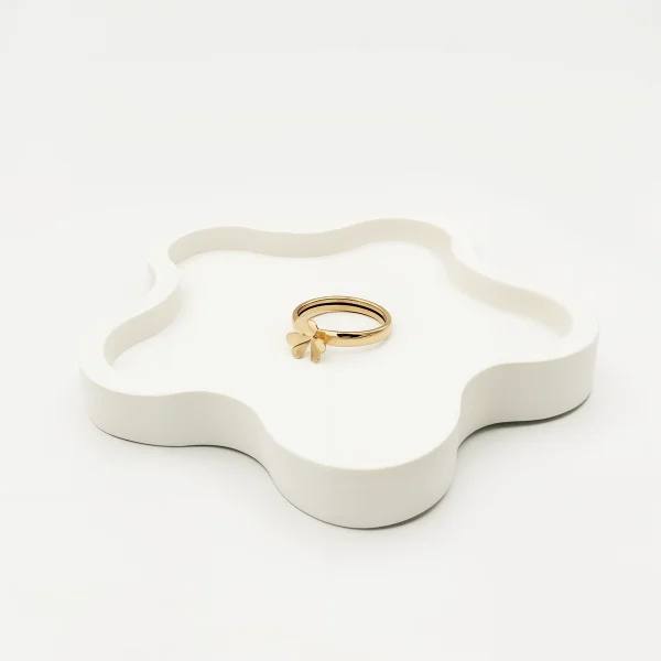 انگشتر طلا 18 عیار زنانه طلاکده مدل تک گل - Image 2