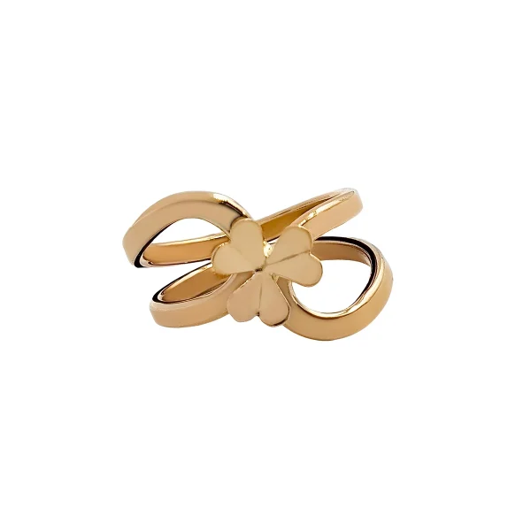 انگشتر طلا 18 عیار زنانه طلاکده مدل گل پاپیون - Image 1