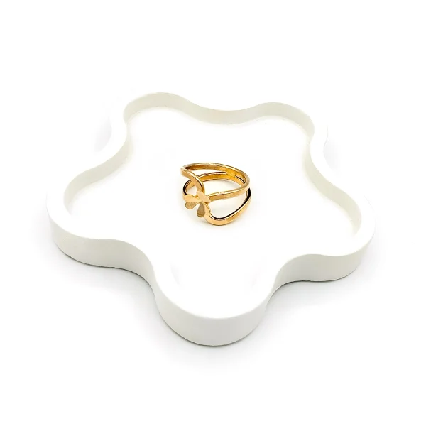 انگشتر طلا 18 عیار زنانه طلاکده مدل گل پاپیون - Image 2