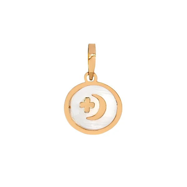 پلاک آویز طلا 18 عیار طلاکده مدل ماه شب - Image 1