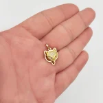 پلاک آویز طلا 18 عیار طلاکده مدل روباه طلایی - Image 3