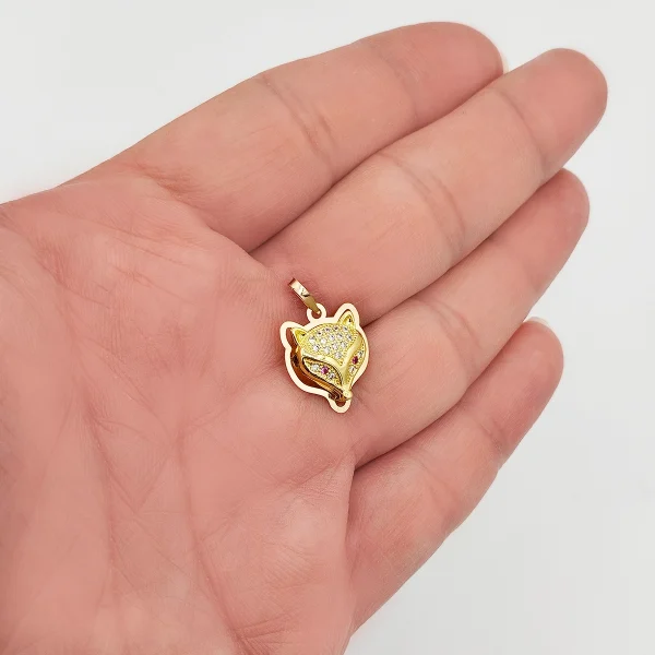 پلاک آویز طلا 18 عیار طلاکده مدل روباه طلایی - Image 3