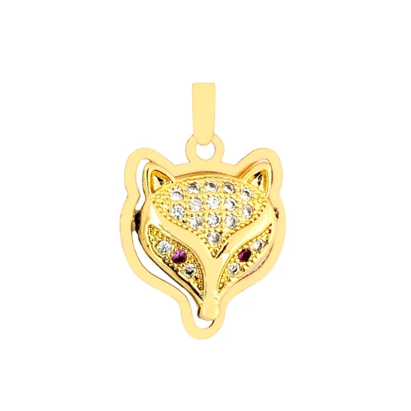 rubah-7187227 پلاک آویز طلا 18 عیار طلاکده مدل روباه طلایی - Image 1