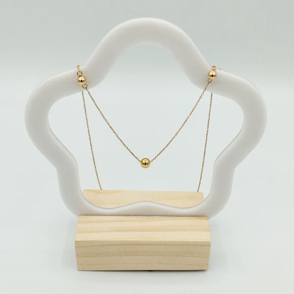 گردنبند طلا 18 عیار طلاکده مدل توپی کد3 - Image 1