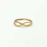 انگشتر طلا 18 عیار زنانه طلاکده مدل بینهایت کد 900