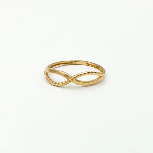 انگشتر طلا 18 عیار زنانه طلاکده مدل بینهایت کد 900