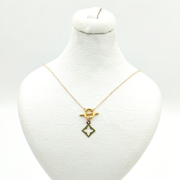 tiffany10 گردنبند طلا 18 عیار طلاکده مدل تیفانی آویز کد 10 - Image 1