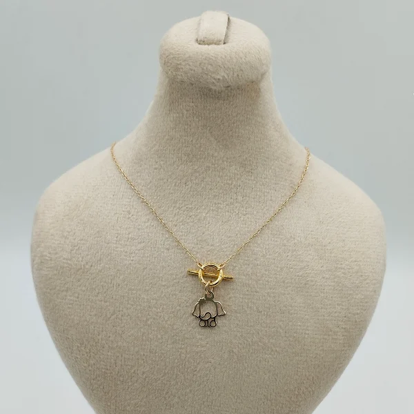 tiffany12 گردنبند طلا 18 عیار طلاکده مدل تیفانی آویز کد 12 - Image 1