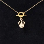 گردنبند طلا 18 عیار طلاکده مدل تیفانی آویز کد 07