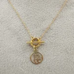 گردنبند طلا 18 عیار طلاکده مدل تیفانی آویز کد 15