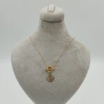 گردنبند طلا 18 عیار طلاکده مدل تیفانی آویز کد 15 - Image 2