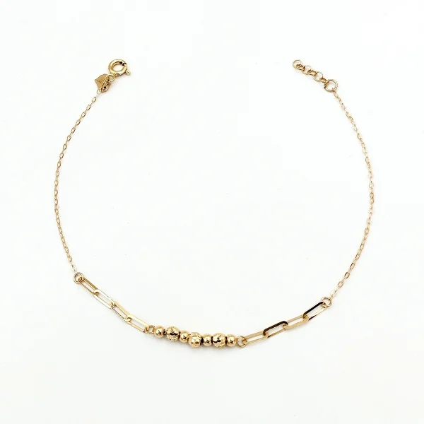 دستبند طلا 18 عیار طلاکده مدل توپی کد 4 - Image 1