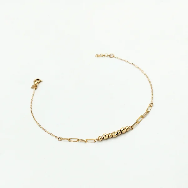 دستبند طلا 18 عیار طلاکده مدل توپی کد 4 - Image 2