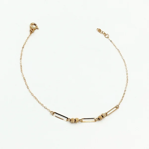 دستبند طلا 18 عیار طلاکده مدل توپی کد 5 - Image 1