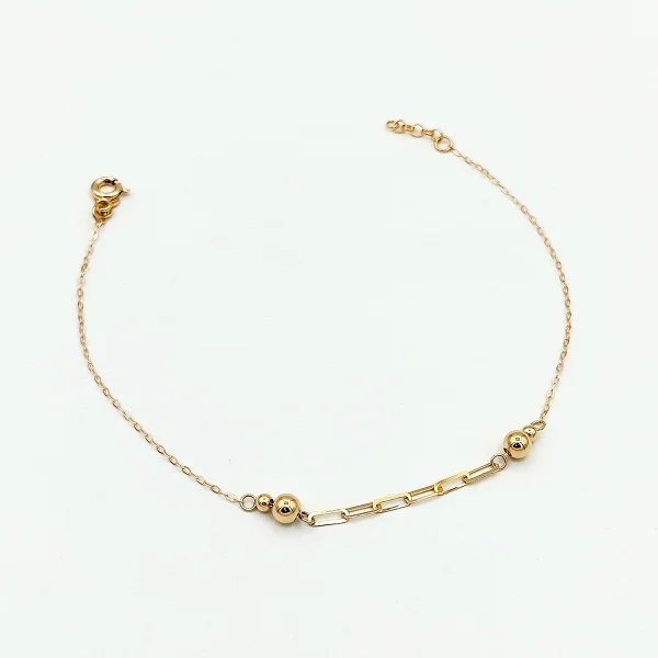 دستبند طلا 18 عیار طلاکده مدل توپی کد 6 - Image 1