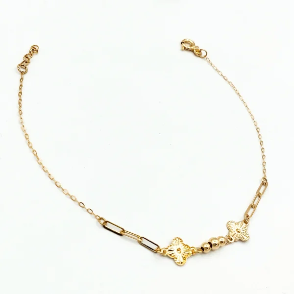 دستبند طلا 18 عیار طلاکده مدل توپی ونکلیف کد 11 - Image 1