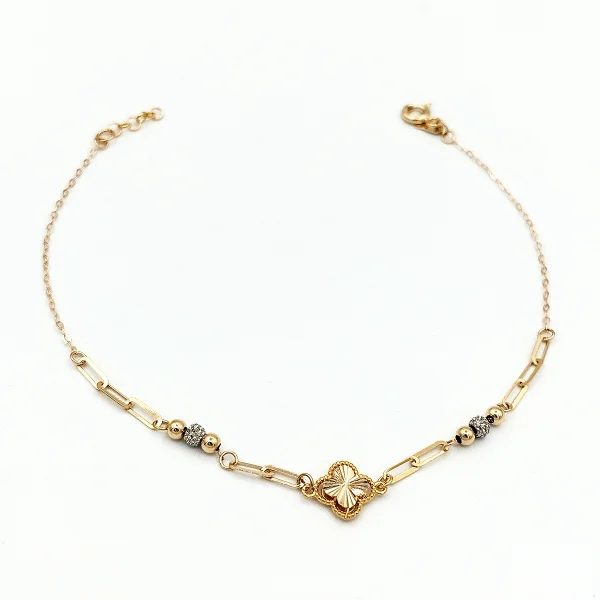 toopi-51 دستبند طلا 18 عیار طلاکده مدل توپی ونکلیف کد 14 - Image 1