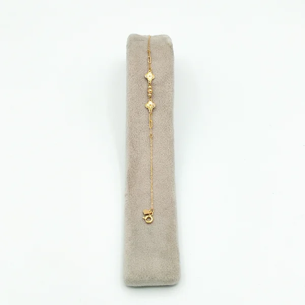 دستبند طلا 18 عیار طلاکده مدل توپی ونکلیف کد 11 - Image 2