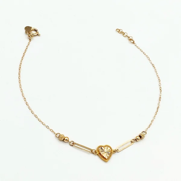 دستبند طلا 18 عیار طلاکده مدل توپی Love کد 7 - Image 1