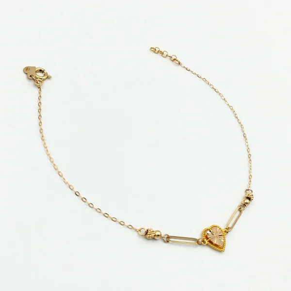 دستبند طلا 18 عیار طلاکده مدل توپی Love کد 7 - Image 2