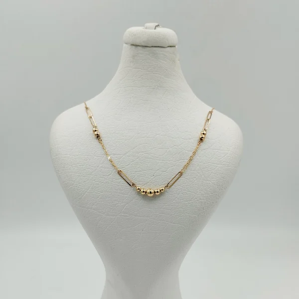 گردنبند طلا 18 عیار طلاکده مدل توپی کد7 - Image 1