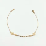 دستبند طلا 18 عیار طلاکده مدل توپی ونکلیف کد 15