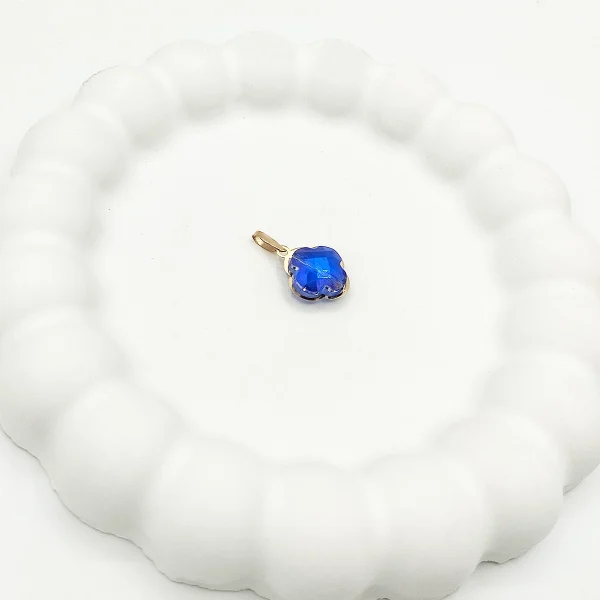 پلاک آویز طلا 18 عیار طلاکده مدل ونکلیف سرمه ای - Image 3