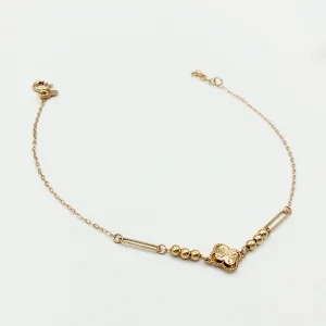 دستبند طلا 18 عیار طلاکده مدل توپی ونکلیف کد 17