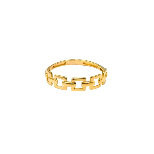 z-ring انگشتر طلا 18 عیار زنانه طلاکده مدل مستطیل - Image 1