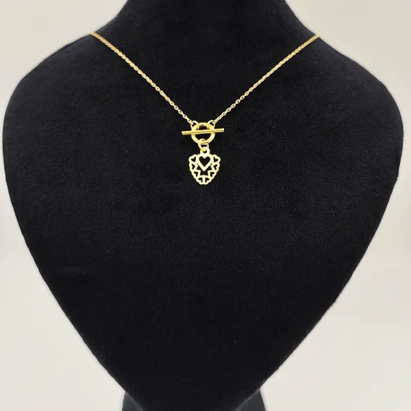 گردنبند طلا 18 عیار طلاکده مدل تیفانی آویز کد 19 - Image 1
