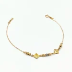 دستبند طلا 18 عیار طلاکده مدل توپی ونکلیف کد 19