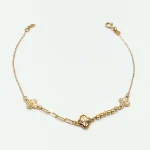 دستبند طلا 18 عیار طلاکده مدل توپی ونکلیف کد 23