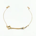 دستبند طلا 18 عیار طلاکده مدل توپی ونکلیف کد 24