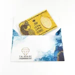 طلا گرمی 18 عیار 0.3 گرم - 300 سوت طرح مکله - کارت طلایی - Image 2