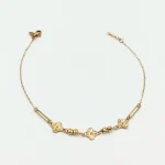 دستبند طلا 18 عیار طلاکده مدل توپی ونکلیف کد 20