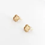 گوشواره طلا 18 عیار زنانه طلاکده مدل ونکلیف میخی - Image 3