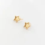 گوشواره طلا 18 عیار زنانه طلاکده مدل ونکلیف ستاره