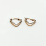 گوشواره طلا 18 عیار زنانه طلاکده مدل لارنس کد 2