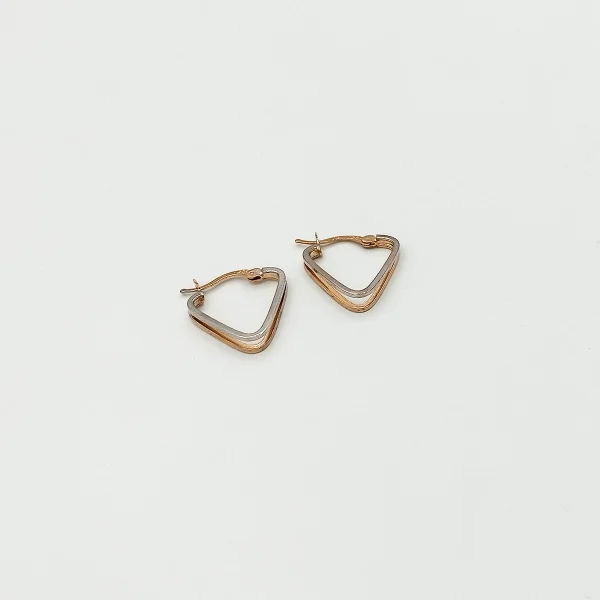 گوشواره طلا 18 عیار زنانه طلاکده مدل لارنس کد 2 - Image 2