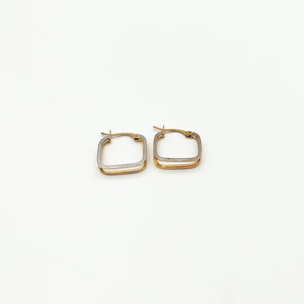 گوشواره طلا 18 عیار زنانه طلاکده مدل لارنس کد 3 - Image 2