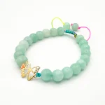 دستبند طلا 18 عیار طلاکده مدل سنگی کد 1001