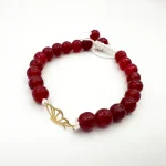 دستبند طلا 18 عیار طلاکده مدل سنگی کد 1005